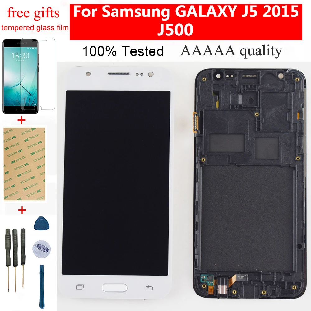 Регулируемый ЖК дисплей для Samsung Galaxy J5 2015 j500 панель сенсорного экрана в сборе J500F