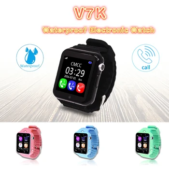 

V7K High Quality GPS Watch Tracker Smart Watch For Child With Camera Shooting SOS Waterproof Call Vibration Reminder