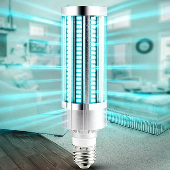 

UV Disinfection Lamp Led Kill Mites 60W E27 Remote Control Timing Corn Bulb Deodor Germicidal Sterilizer Home Office Schools