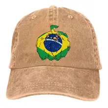 Бразилия Тыква флаг "Хэллоуин" Для Мужчин's Для женщин Регулируемый Бейсбол шапки джинсовой ткани папа Шапки