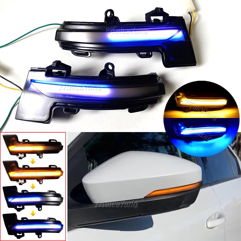 2Piece Dynamic LED Turn Signal Light Blinker For Skoda Octavia Mk3 A7 5E for VW T-roc Troc T-cross 2014 2015 2017 2018 2019 2020 |