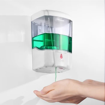 

Plastic Detergent Shampoo Dispensers Touchless Hand Sanitizer Container Wall Infrared Automatic Liquid Soap Dispenser