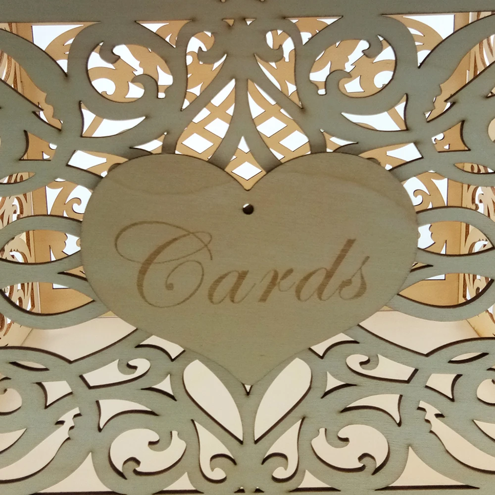 DIY коробка для свадебных подарочных карт деревянная копилка с замком прекрасные свадебные украшения принадлежности для дня рождения