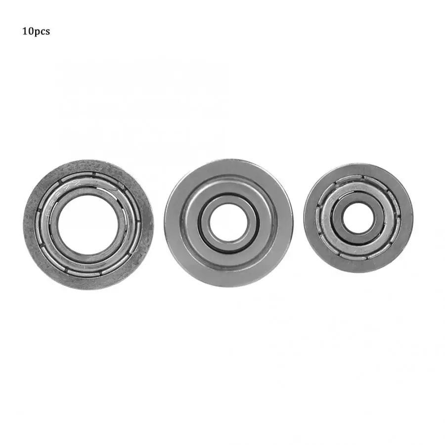 

10pcs/set Premium Bearing Steel Miniature Flange Ball Bearing Flanged Bearing