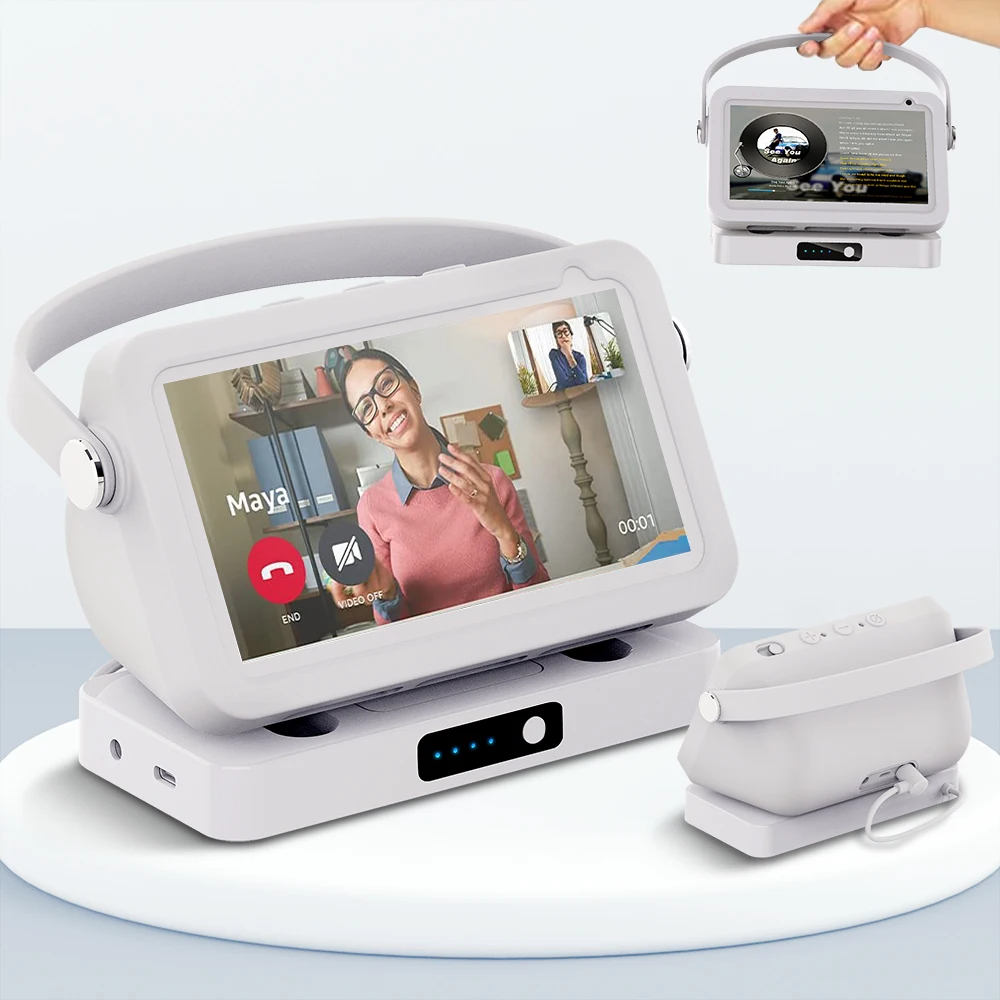 

Портативное беспроводное зарядное устройство Echo Show 5, внешний аккумулятор с умным дисплеем, подставка для аккумулятора колонки для Echo Show 5, настольная подставка