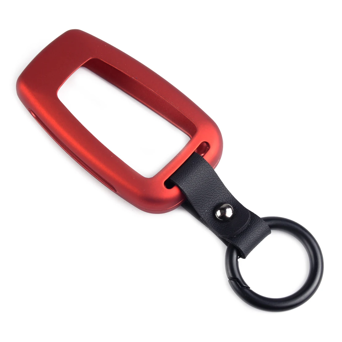 DWCX Red Car Key Case Cover Holder Chain Decoration Accessories Box Alloy Fit for Toyota Corolla Hatchback