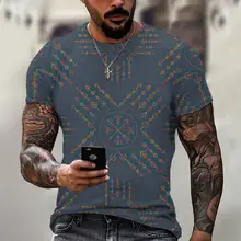 

3D Printing Simple Pattern Men T-shirt Summer Breathable Men's Shirt Streetwear T Shirt Short Sleeve T-shirts Casual Men's Shirt