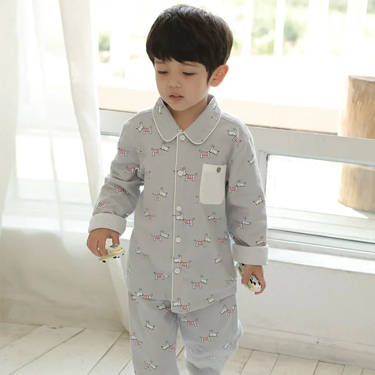 

New Style Cotton Kids Pajamas Puppy Long-sleeve Suit Pajamas Boys' Pajama
