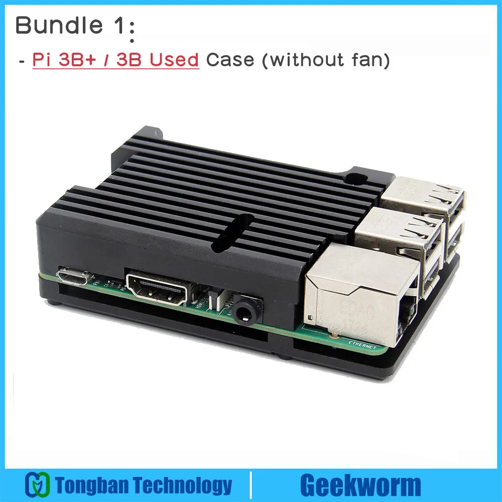 pi3 Case without Fan Raspberry Pi защитный чехол/Raspberry Pi металлический чехол пассивное охлаждение/корпус рассеивания тепла для Raspberry Pi 4 Модель B/3B+/3B - Цвет: pi3 Case without Fan