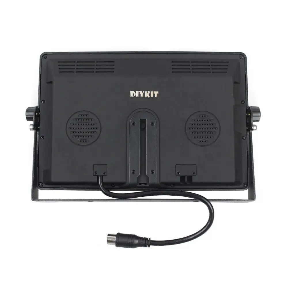 DIYKIT 4CH 4PIN DC12V-24V 10 дюймов 4 Сплит Quad ЖК-экран цветной автомобильный монитор заднего вида для автомобиля Грузовик Автобус камера заднего вида