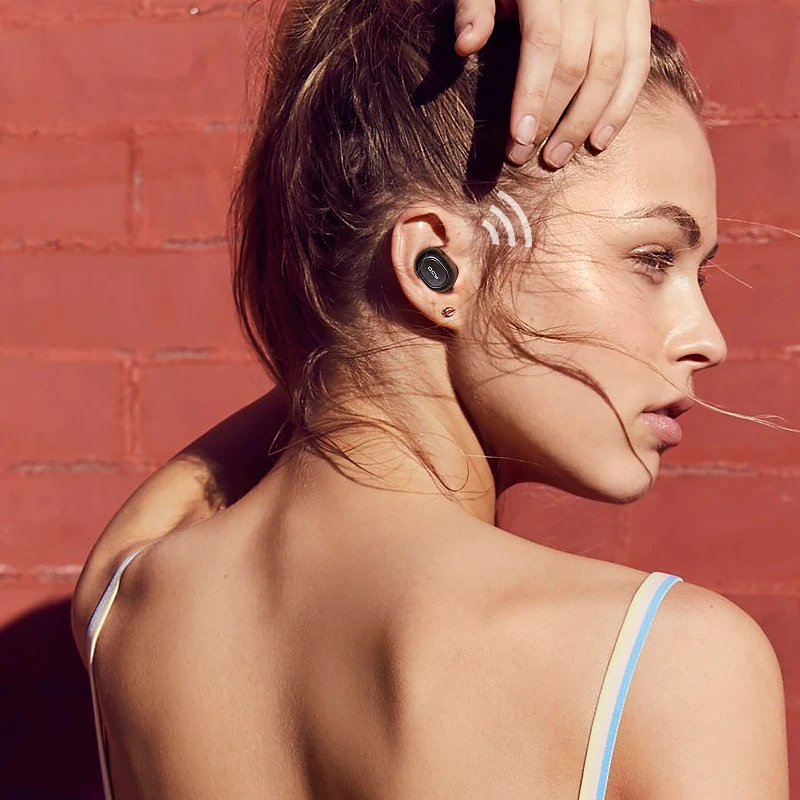 QCY QS1 T1C TWS Bluetooth V5.0 гарнитура спортивные беспроводные наушники 3D стерео мини в ухо