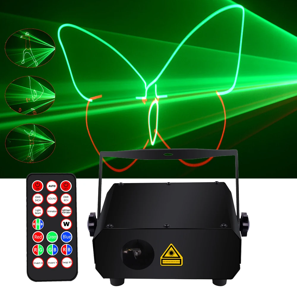 

500mW RGY Animation Laser Light Stage Disco DJ Eeuipments Laser Projector Pattern Dance Scanner Light for Christmas Holiday Club