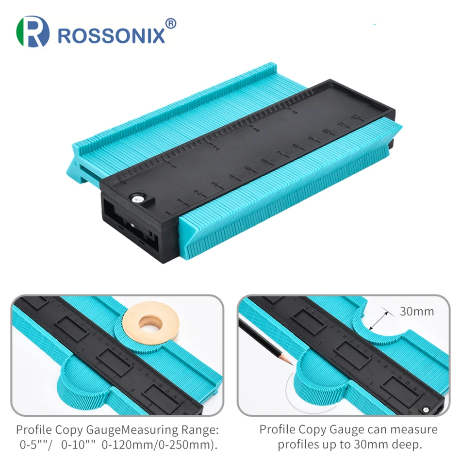

1Pcs Plastic Profile Copy Gauge 5" Contour Gauge Duplicator Standard Width Wood Marking Tool Tiling Laminate Tiles General Tools
