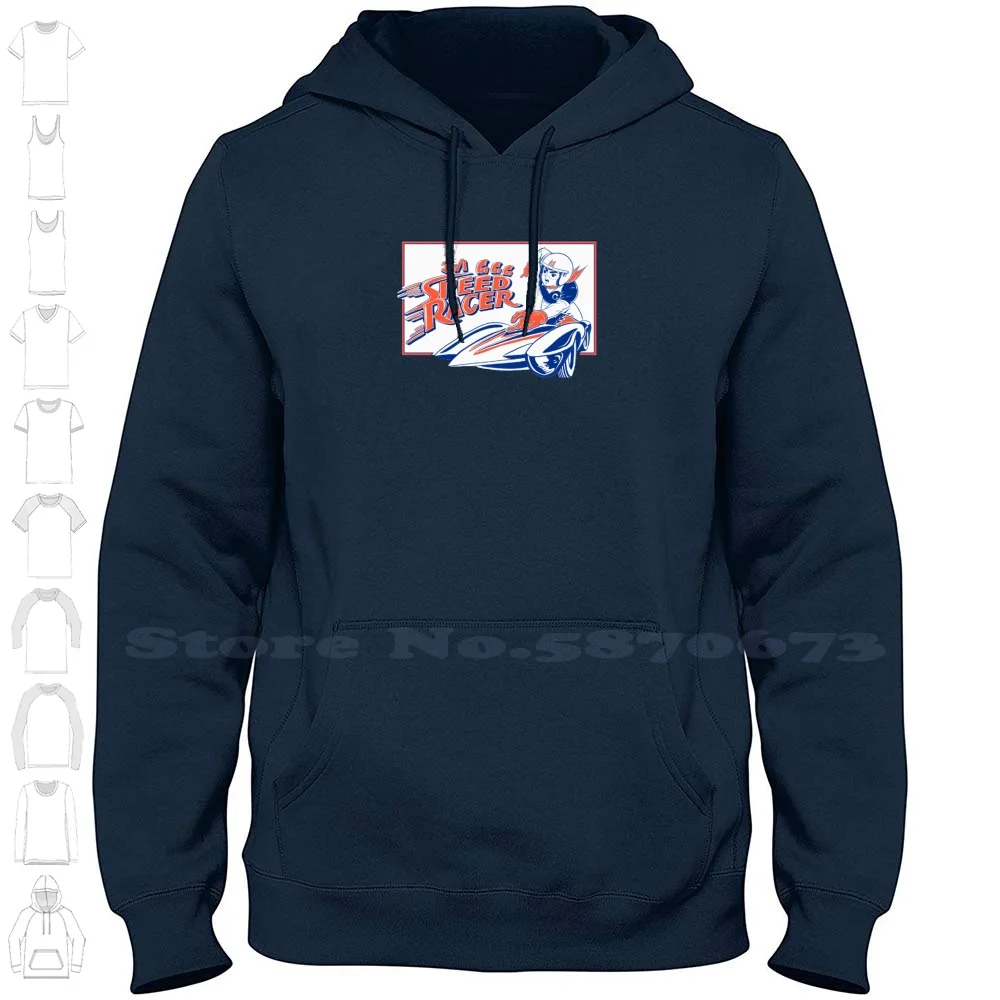 Let'S Mach-Go Go! Felpa Con Cappuccio A Maniche Lunghe Mach 5 Mach 5 Go Speed The