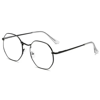 

New Korean style trendy metal glasses frame artistic retro personalized polygon plain glasses factory direct sales