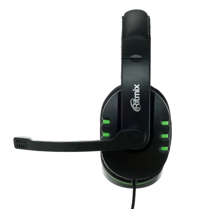 Headphones Ritmix RH 555M Gaming gaming oversized microphone 3 5 mm 1 8 m black 2819774