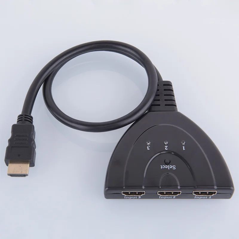 HDMI переключатель/коммутатор 3 порта 3x1 v1.4 Pigtail Интеллектуальный Авто с одним фиксированным HDMI кабелем sup порт 1080p 4k x 2k