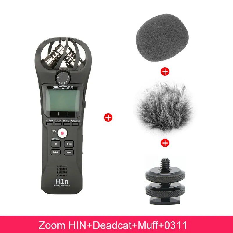 Original ZOOM H1N Handy Recorder DSLR Audio Video Interview Stereo Microphone with 16GB Card BY-M1 Lavalier Microphone bluetooth headphones with mic Microphones