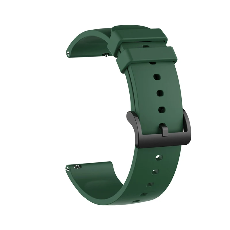 Dark green 20 мм силиконовый ремешок для наручных часов Ремешок Для Xiaomi Huami Amazfit GTS/GTR 42 мм Смарт-часы браслет спортивный сменный Браслет - Цвет: Dark green