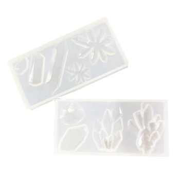 

2Pcs/Set DIY Crystal Epoxy Resin Mold Pendant Decoration Casting Silicone Mould