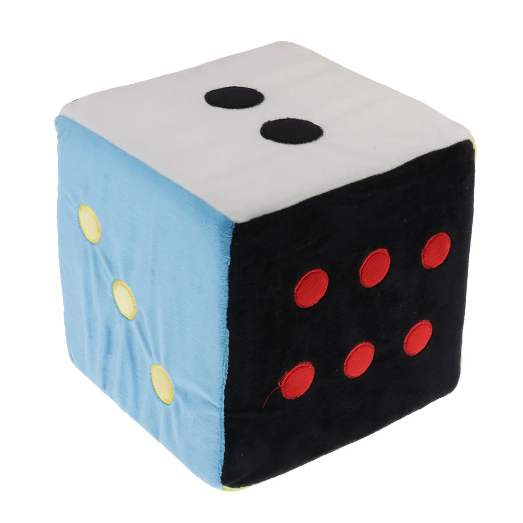 20cm Large 6 Sided Plush Dice Kids Stuffed Toys Cubic Pillow Cushion Sofa Decoration for Children