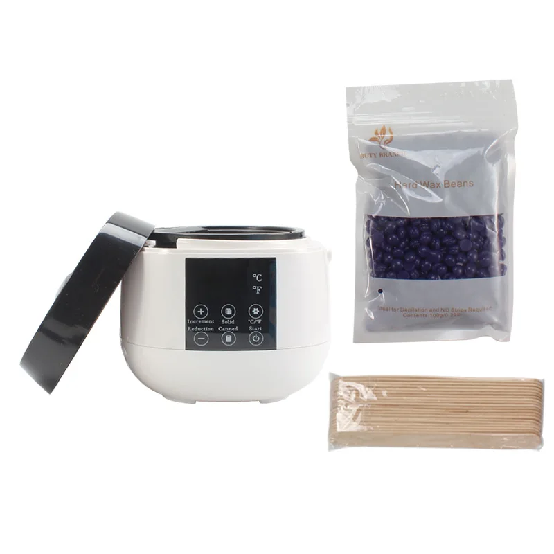 

Cross Border LED Smart Display Small Wax Pan Set 100g Wax Bean + 10 with-Applicator Stick