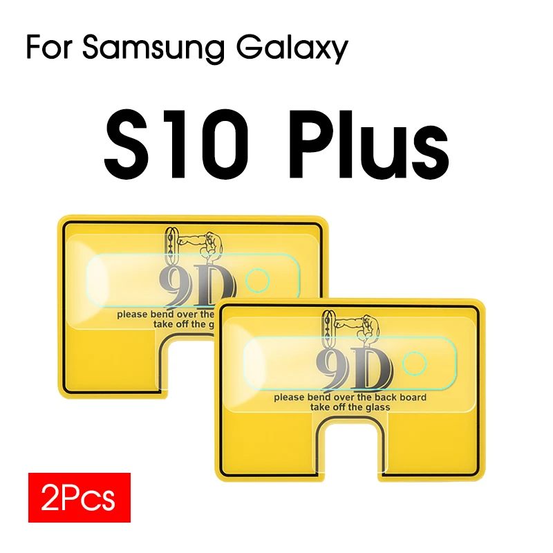 For S10 Plus 2 шт 9D полное покрытие закаленное стекло для samsung Galaxy S10e S10 Plus Note 10 Pro A30 A50 A70 A20 A60 защита для экрана камеры пленка - Цвет: For S10 Plus