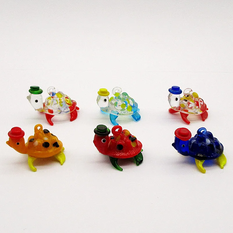 6 шт. фигурки черепахи из муранского стекла | Дом и сад