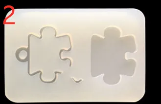 Popular1PC Puzzle DIY Jewelry Tool Jewelry Accessories Handmade UV Resin Epoxy Molds - Цвет: 2
