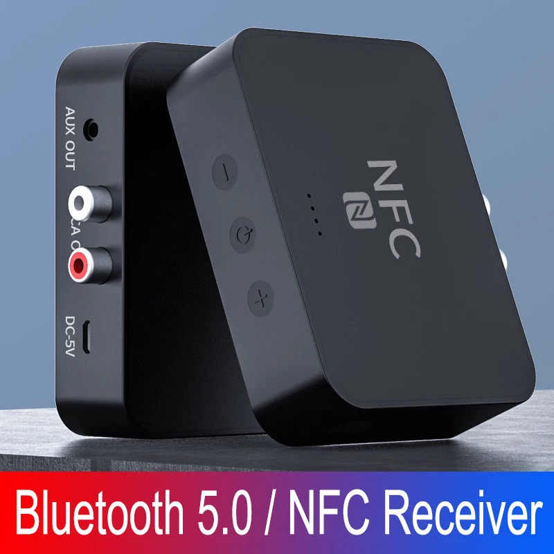 JINSERTA NFC HiFi Bluetooth 5 0 Receiver Transmitter Support TF Card Car Radio Player Handsfree Adapter for Car Headphone PC
