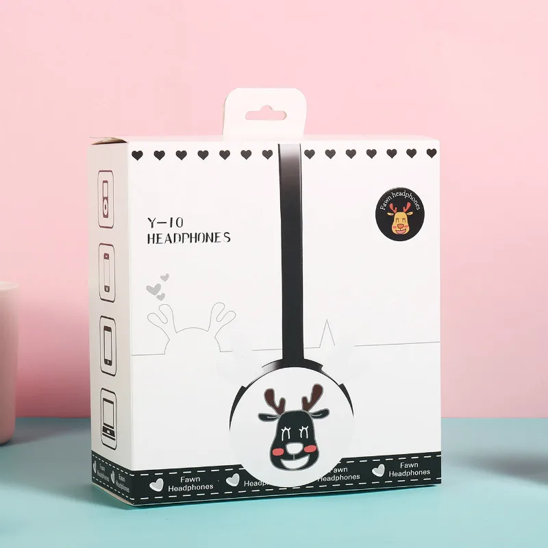 Cute Antlers Headphone for Kids Wired Headsets 3 5mm Jack Headband with Mic for iPhone xr Daugther Music Stereo Earphone Gamer