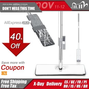 

Microfiber Mop Floor Cleaning Hardwood Hand Free Washing Mop Laminate Tile and Wood Floor Cleaner Mop Dry Wet Mop Cleaning Tools