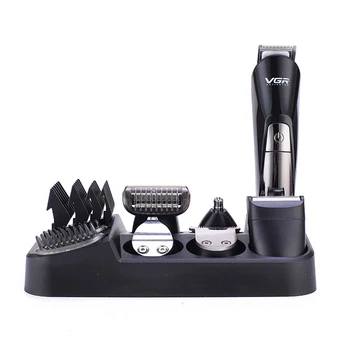 

VGR V-012 Professional 6 in 1 Multifunction Hair Clipper Hair Trimmer Electric Beard Trimmer Brush Rechargeable Hair Trimmer Cut