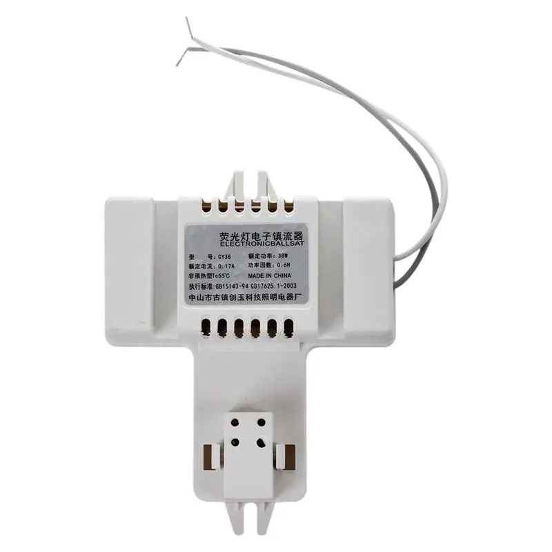 Белый пластиковый корпус 4 Pin 2D лампочка Люминесцентная балласт AC 220V 0.19A 38W - Цвет: White