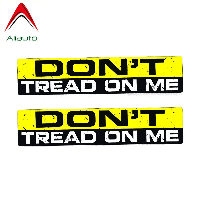 Aliauto 2 X Divertente Personalità Adesivi Per Auto Avvertimento Non Tread On Me Corpo Accessori In Pvc Della Decalcomania Per Mercedes Honda,15Cm * 3
