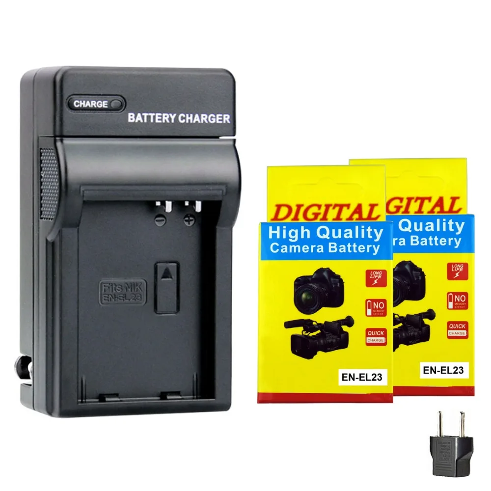 2000 мАч ENEL23 EN-EL23 аккумулятор+ зарядное устройство для Nikon en el23 COOLPIX P600 B700 S810c P900 P610 камеры