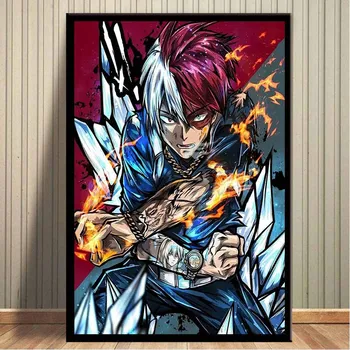 

Home Decor Canvas 1 Piece Anime My Hero Academia Todoroki Shouto Art Posters and Prints Painting Home Decoration Wall Pictures