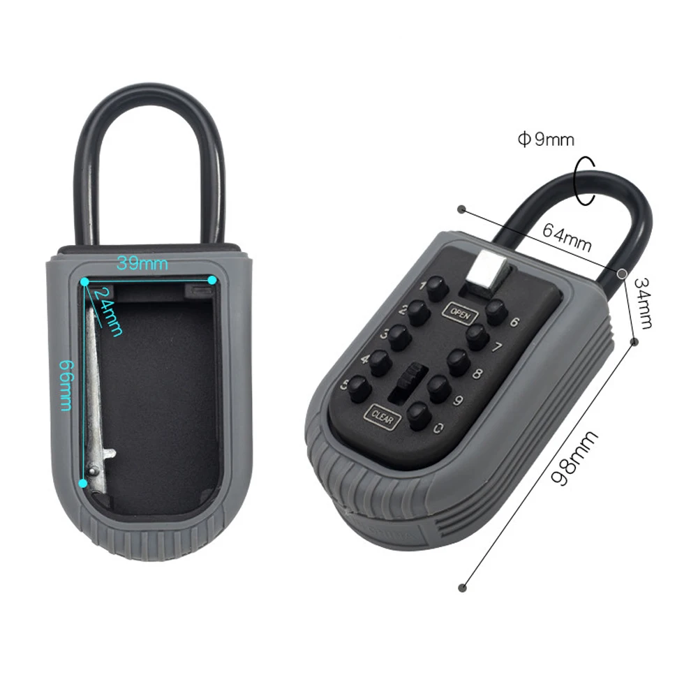 Открытый водонепроницаемый сейф с ключом настенный шнурок для ключей коробка для хранения цинковый сплав пароль коробка