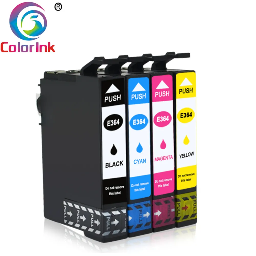 

ColoInk 4Pack T364 T364XL T3641 T3642 T3643 T3644 364-I ink cartridge for Epson Expression Home XP-245 442 Printer