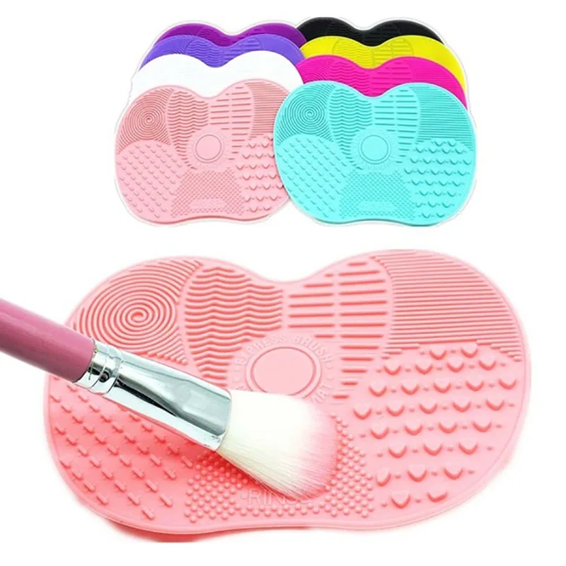 

Portable Makeup Tool Cleaning Silicone Mat Solid Color Universal With Suction Cup Mat