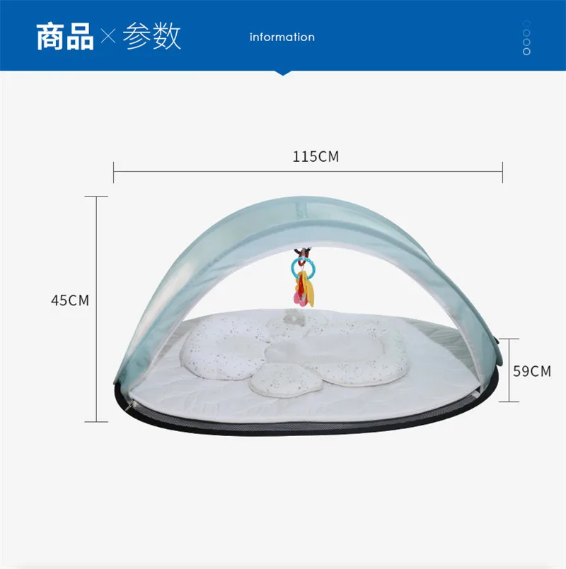 Mother & Kids Baby Furniture Baby Cribs New Convenient Newborn Folding Bed Mosquito Repellent Dust-Proof breathable Baby Shaker04