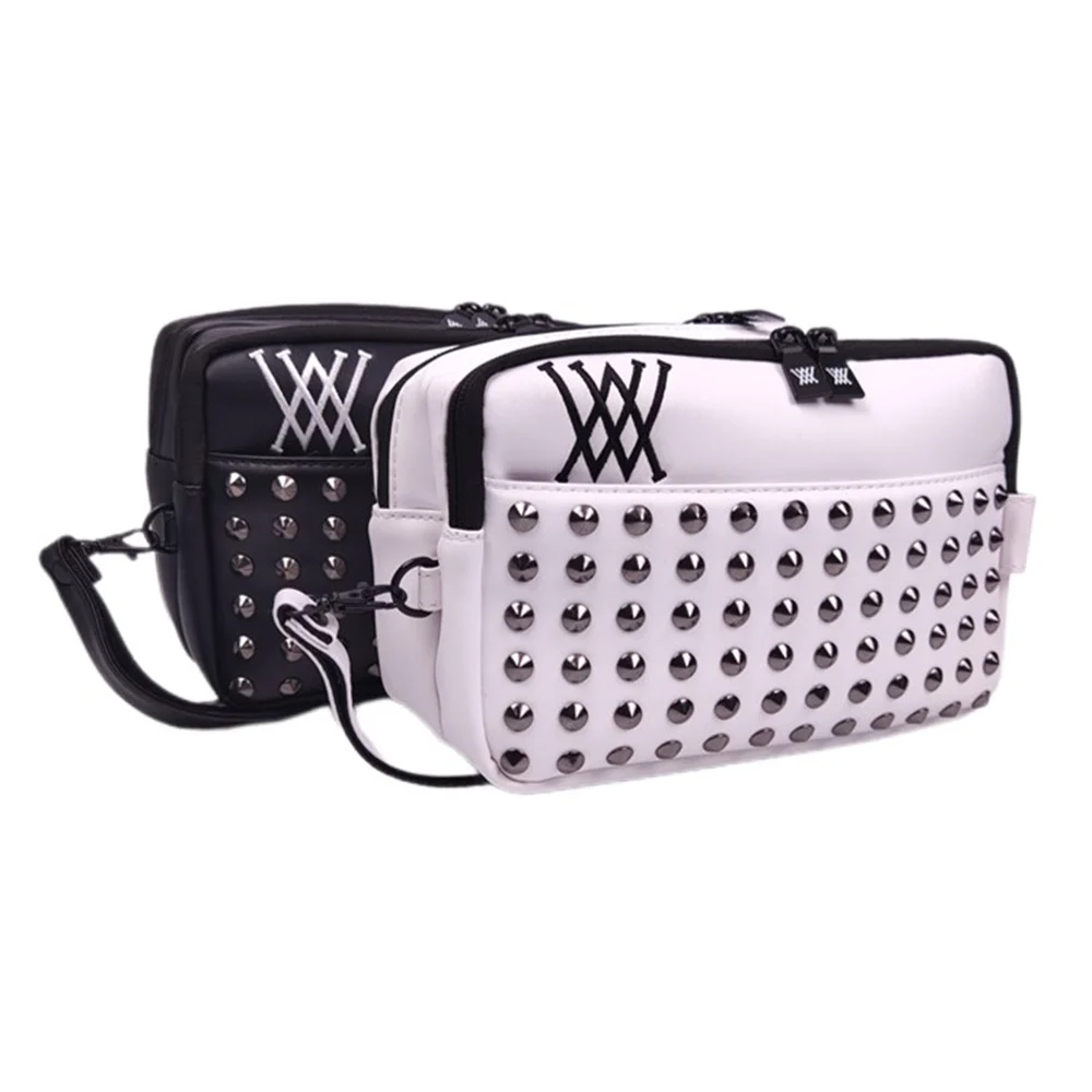 Golf Handbag Mass Rivets Cool Fashion Design Portable Accessory Storage-Bag for Keys Cellphone Pouch 1