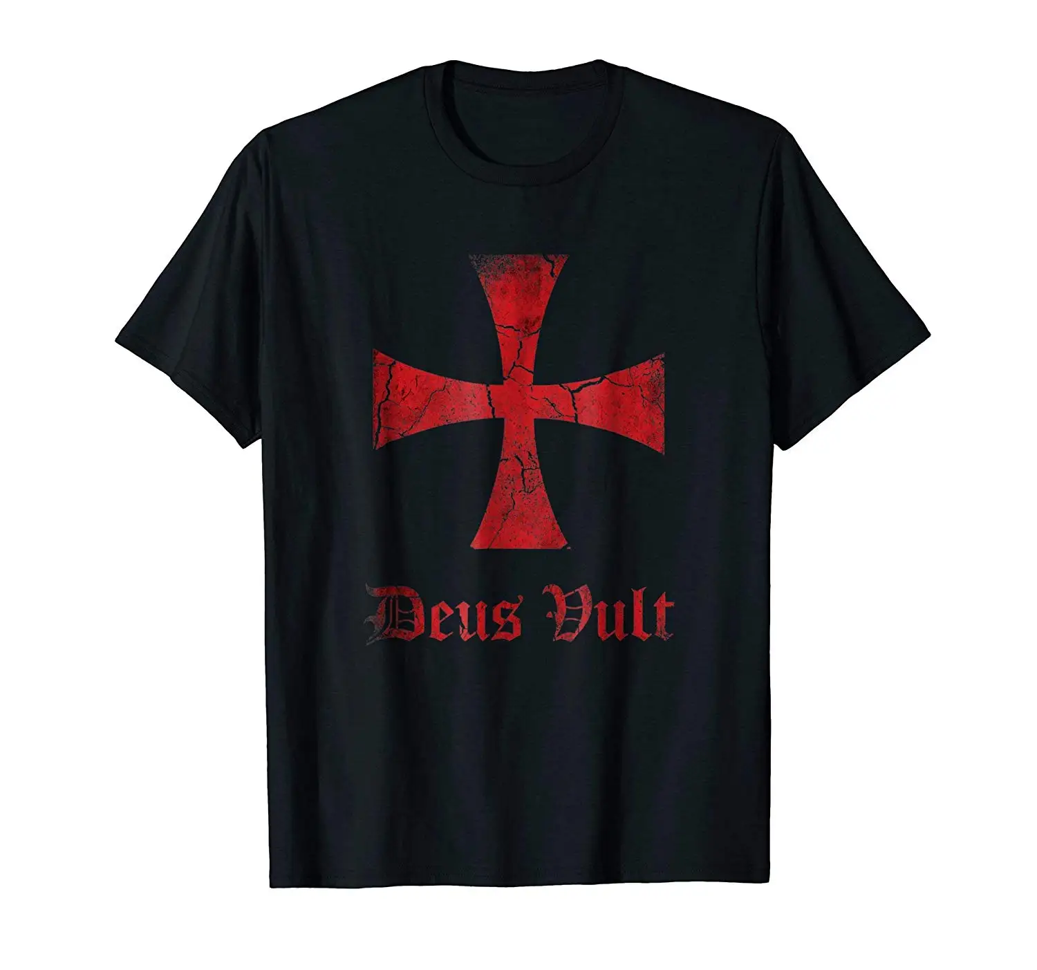 2019 модная мужская футболка Мужская s Distressed Deus Vult Рыцари Тамплиер крестоносца |