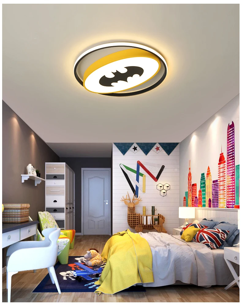 Человек-паук мечта современная светодиодная Люстра для детской комнаты для комнаты мальчика детская комната спальня домашний деко светодиодные потолочные люстры-украшения