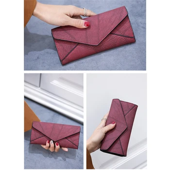 

2020 New 1PC The Latest Style Wallet Women Pu Leather Matte Clutch Long Purse Wallet Card Handbags Multiple Colors Available