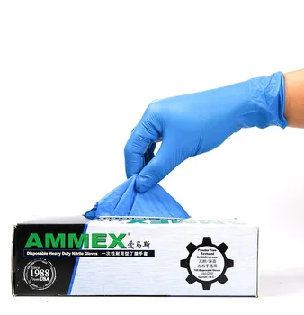 

50Pce Guantes Desechables Paper-pumped Nitrile Antibacterial Cleaning Gloves Protect Food Safety