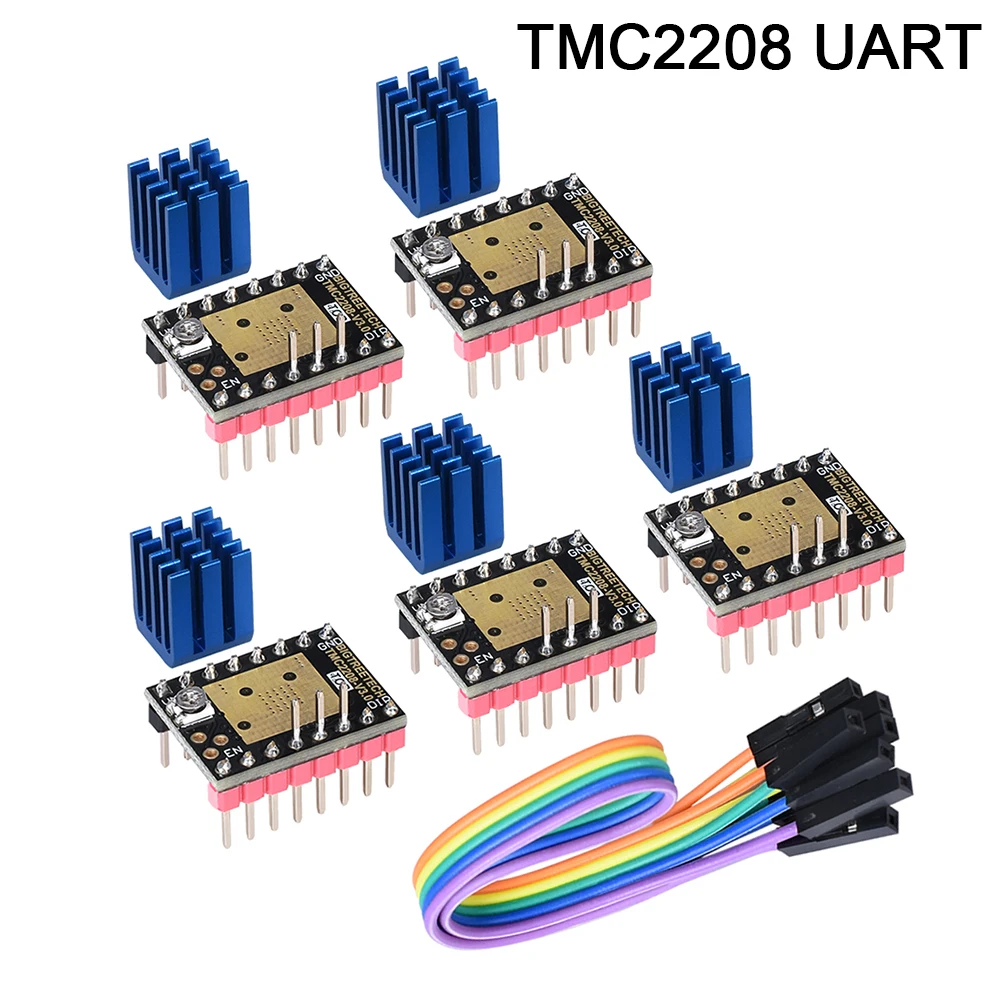 BIQU TMC2208 V3.0 UART комплекты MKS шаговый двигатель бесшумный драйвер StepStick для SKR V1.3 PRo MKS 3d принтер плата управления
