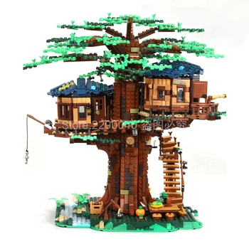 

SX6007 Ideas Tree House Model Include Yellow/Green Leaf Building Blocks 3117pcs Bricks Kids Toys For Gifts