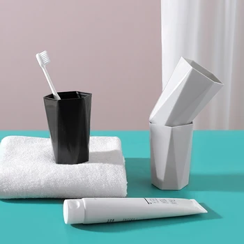 

Simple Creative Geometric Cup High Quality Bathroom Toothbrush Cups Washing Tooth Cup Trendy Drinking Glass Tooth Mug