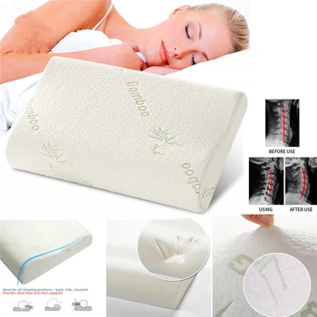 

Sleeping Bamboo Memory Foam Pillow Orthopedic Pillow Latex Neck Pillow Fiber Slow Rebound Soft Pillow Massager Neck Protection